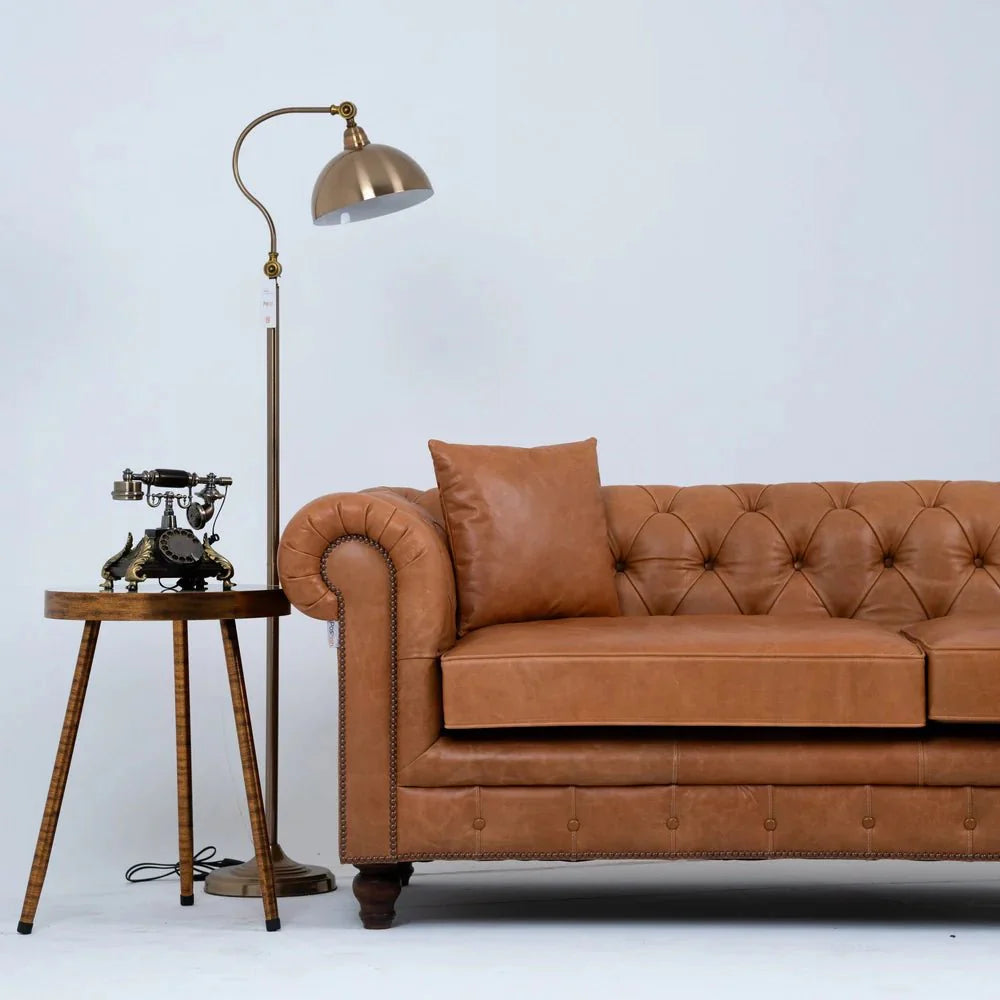 Edinburgh Chesterfield Sofa (Original Leather) - Azaan Furniture