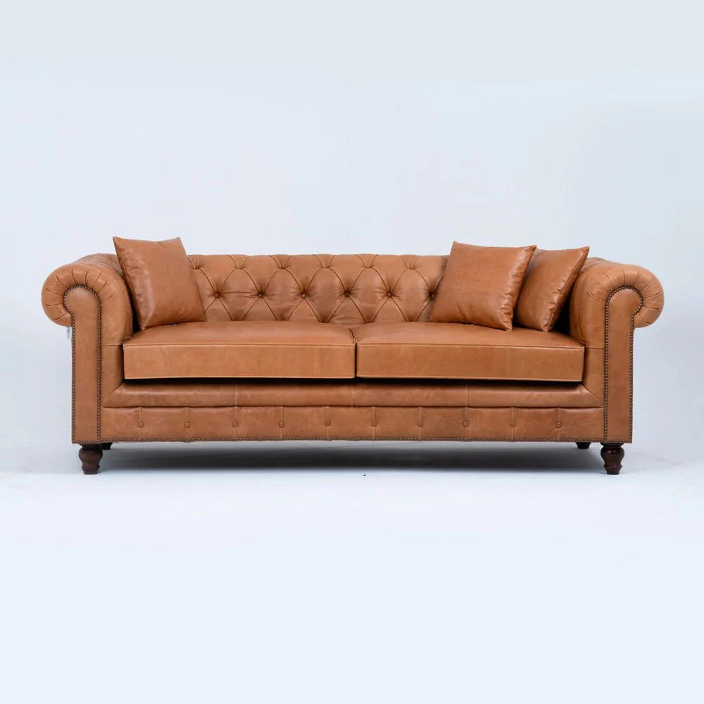 Edinburgh Chesterfield Sofa (Original Leather) - Azaan Furniture