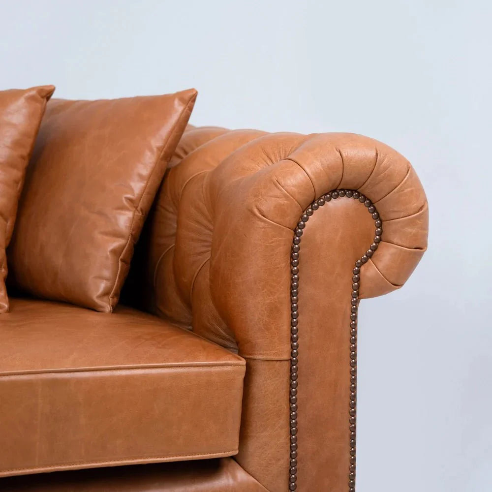 Edinburgh Chesterfield Sofa (Original Leather) - Azaan Furniture